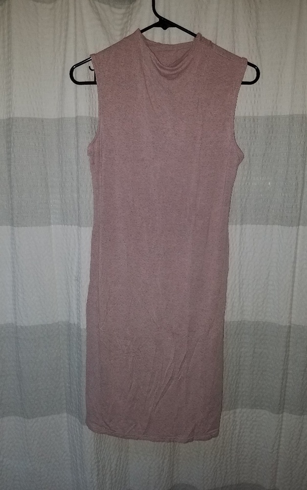 New Wear ever Pink Ribbed Midi Dress